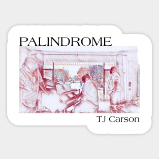 Palidrome Red Drawn (Black Text) Sticker